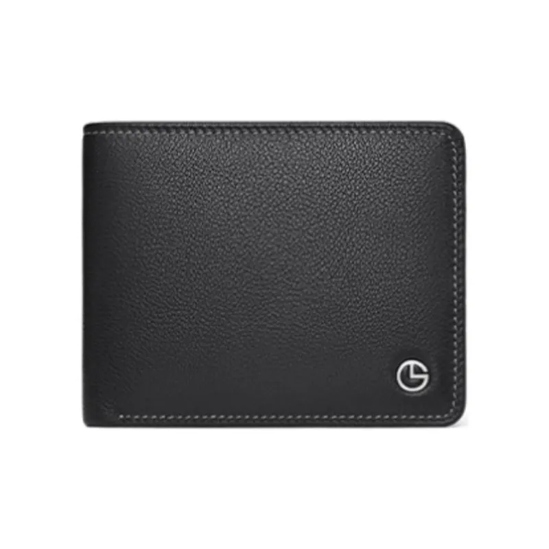 GOLDLION Top Grain Genuine Leather Wallet Regular Men's Black-0