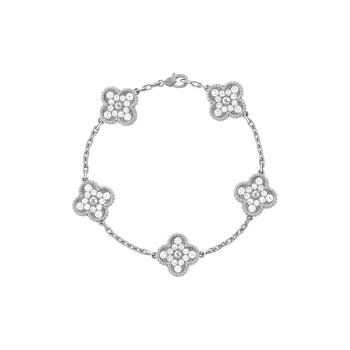 Van Cleef & Arpels 18K White Gold Bracelets Women's White Gold