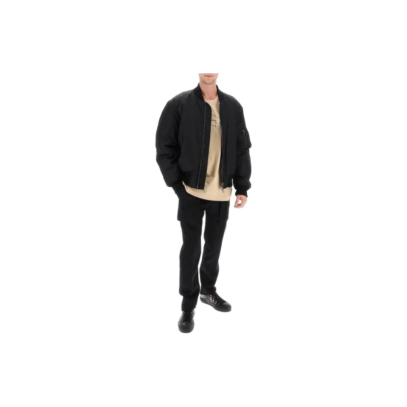 Burberry Chequered Crest Bomber Jacket-3
