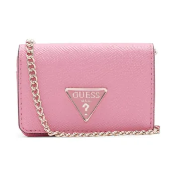 GUESS Artificial Leather Shoulder Bag Medium Size Women's Pink