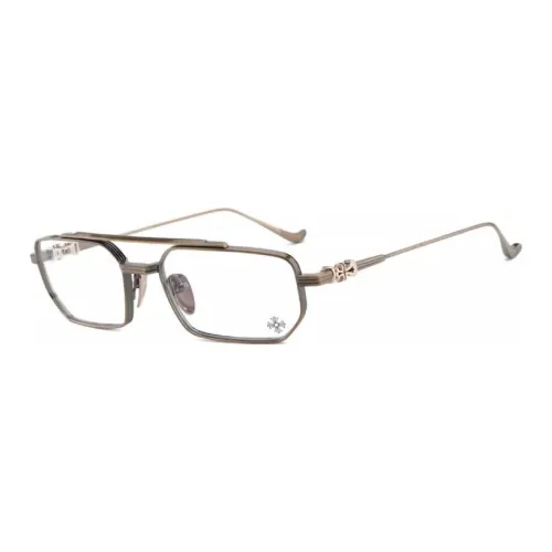 Chrome Hearts 925 Sterling Silver Rectangular Eyeglass Frames Unisex Bronze