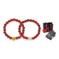 Red Agate Beaded Bracelet for Women, 2 Pack+Starry Box