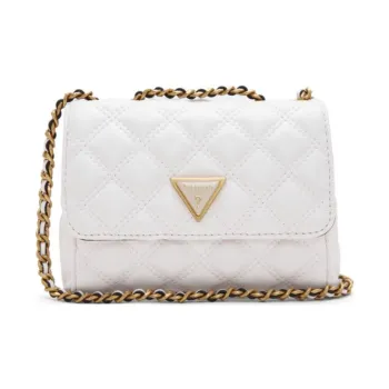 GUESS Artificial Leather Crossbody Bag Shoulder Bag Medium Size Women's Beige