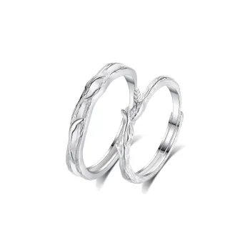 Asia Star 925 Sterling Silver Couple Rings Unisex