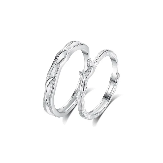 Asia Star 925 Sterling Silver Couple Rings Unisex-0
