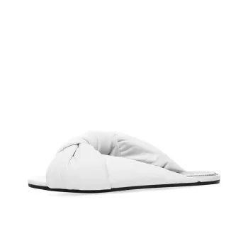 Balenciaga Drapy Flat Sandals 'White' Women's