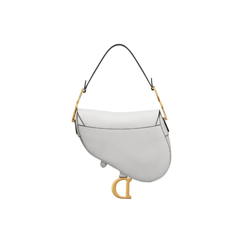DIOR Saddle Grain Cow Leather Saddle Bag, Shoulder Bag, Crossbody Bag, Handbag Women's Mist Gray-3