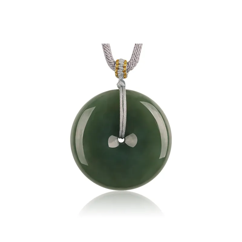 TAMINA Hetian Jade Pendants Unisex Green Jade-0