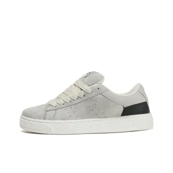 HOMDOON Coverage Anti Slip And Wear Resistant Low Top Skateboard Shoes Unisex Light Gray