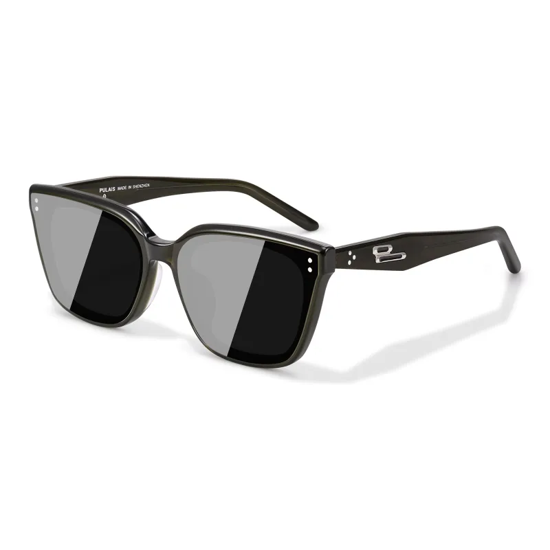 PULAIS Plate Frame Square Sunglasses Unisex-9