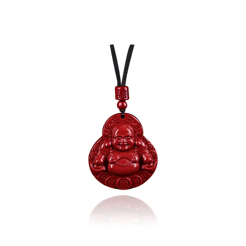 Moon Jewelry Reconstructed Cinnabar Necklaces Unisex-6