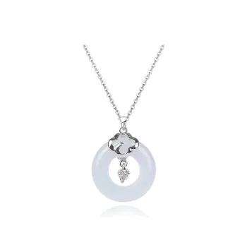 Best Wishes Bean Type Jadeite Necklaces Unisex
