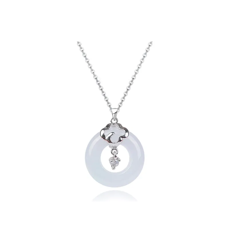 Best Wishes Bean Type Jadeite Necklaces Unisex-0