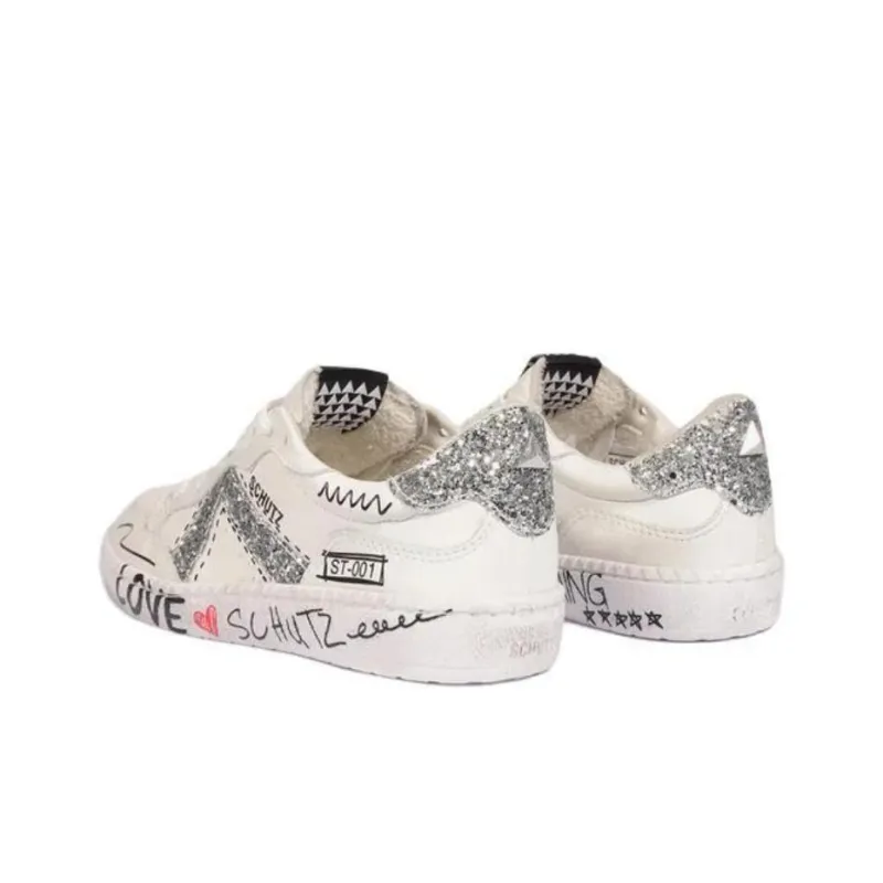 Schutz ST 001 Low-Top Skateboard Shoes Women's White-3