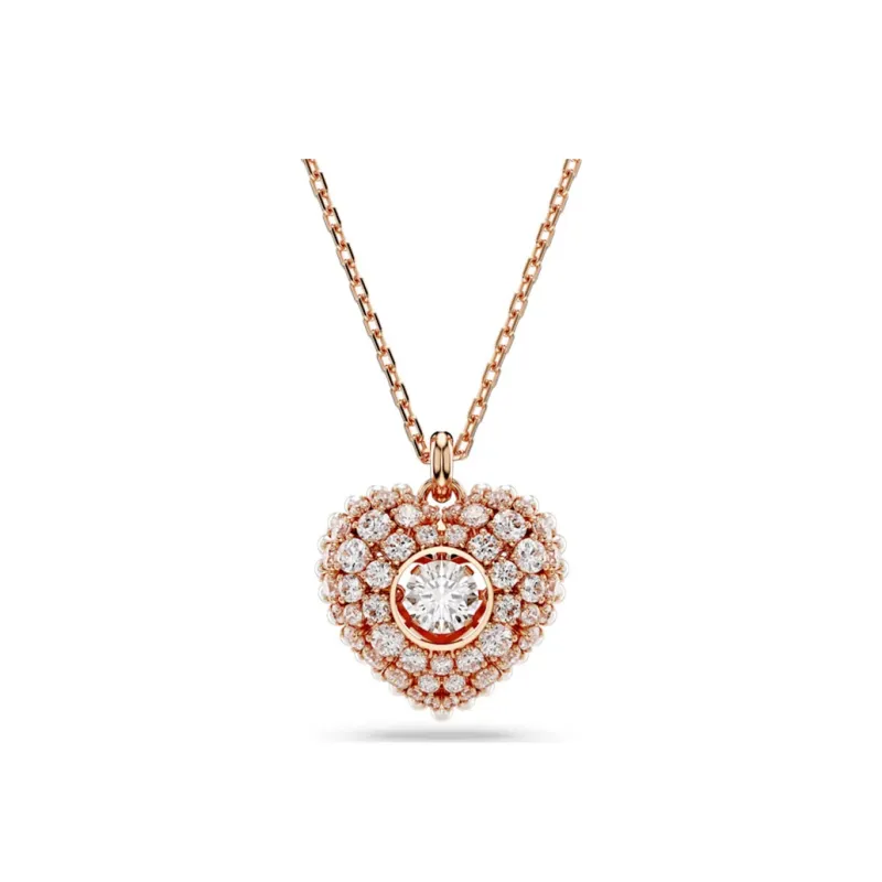 Swarovski Cubic Zirconia Faux Crystal Rose Gold Tone Plated Faux Pearl Necklaces Women's Rose Gold-0