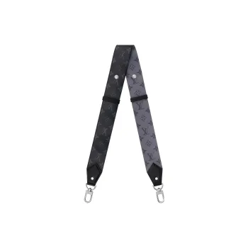 LOUIS VUITTON Coated Canvas Bag Strap Men's Black/Gray