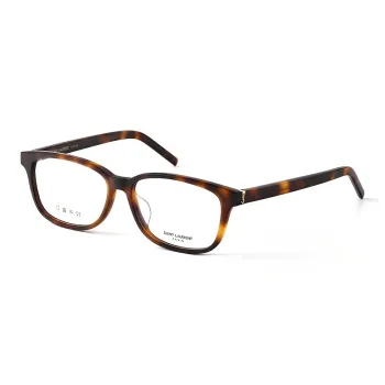 SAINT LAURENT Plate Frame Round Eyeglass Frames Women's Brown