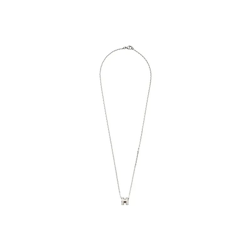 HERMES Mini Pop H Pendant Palladium tone-2