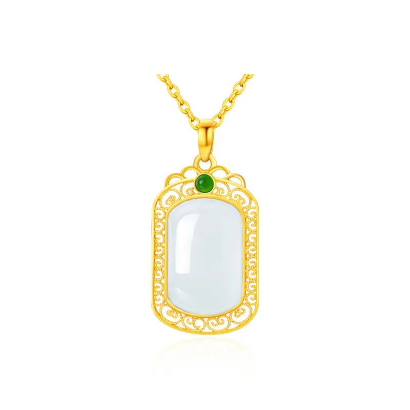 BYTHERE Hetian Jade Pendants Women's White Jade-0
