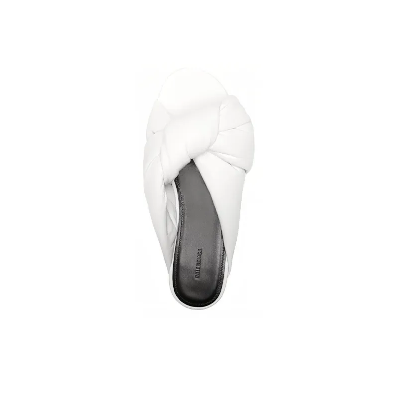 Balenciaga Drapy Flat Sandals 'White' Women's-2