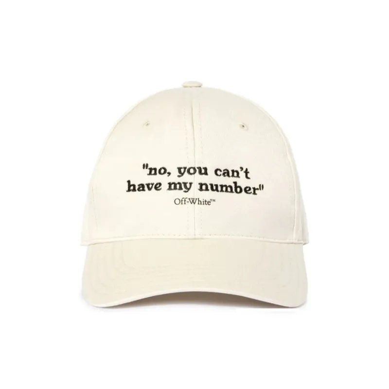 OFF-WHITE Cotton Baseball Caps Unisex White-0