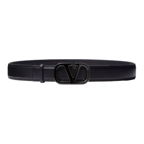 Valentino Leather Belt Men Black