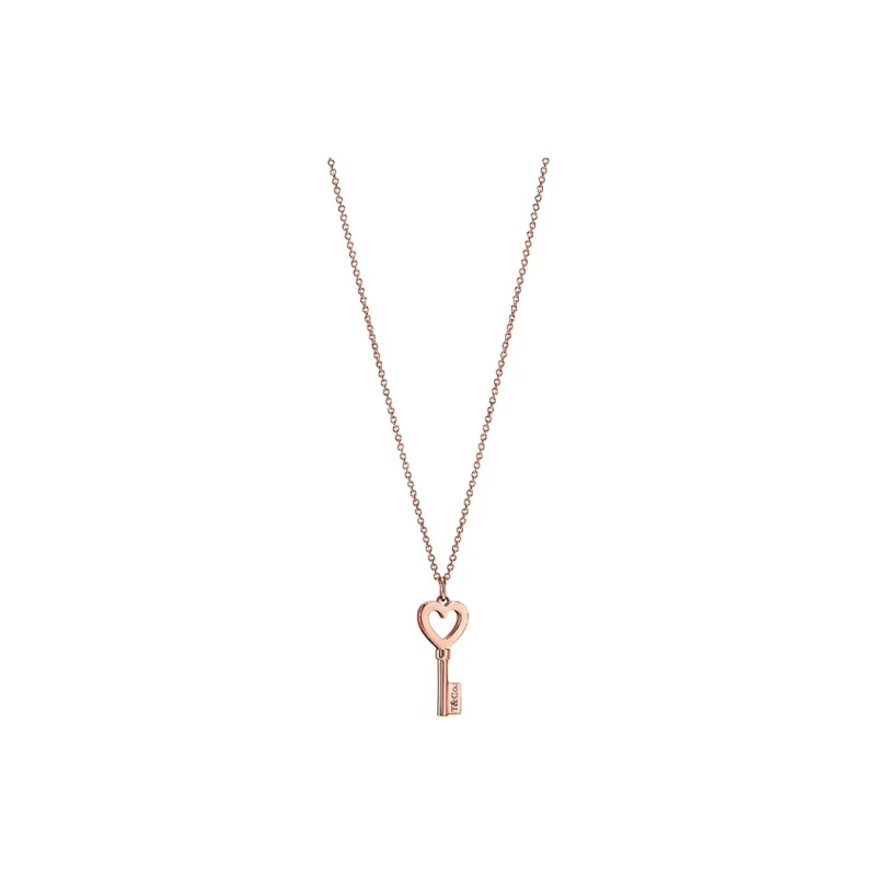 TIFFANY & CO. Tiffany Keys Series Karat Gold 18K Rose Gold Necklaces Women's-0