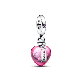 Pandora Glass Pendants Unisex Silver