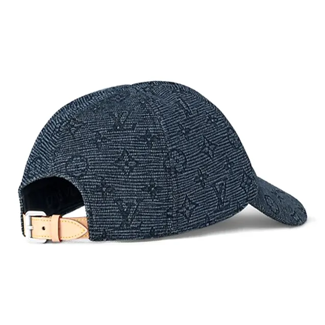 LOUIS VUITTON Cotton Elastane Fiber Baseball Caps Unisex Blue-2