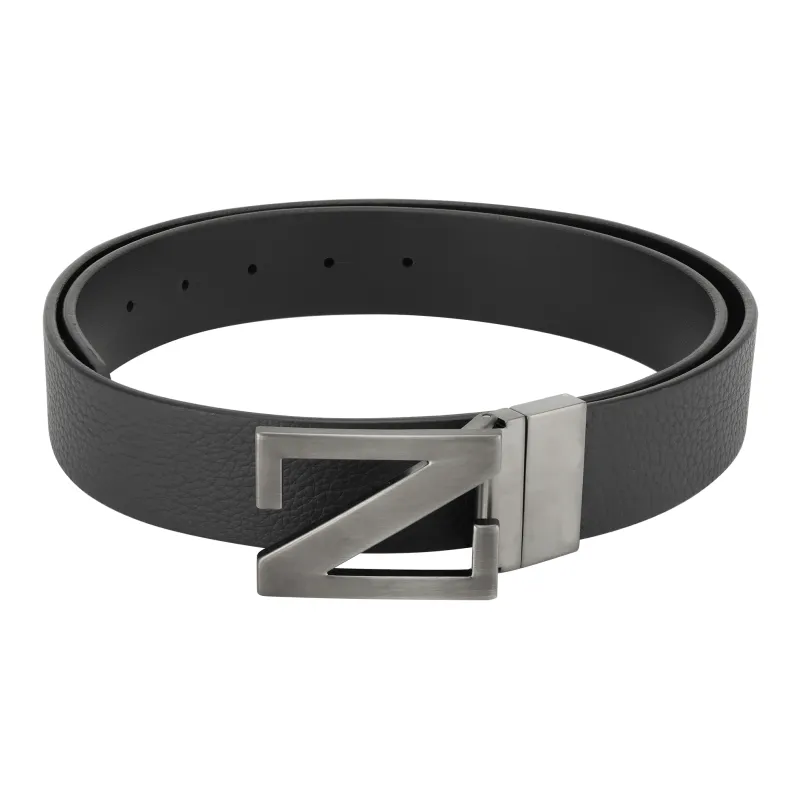 Ermenegildo Zegna Logo Plaque Reversible Belt-2