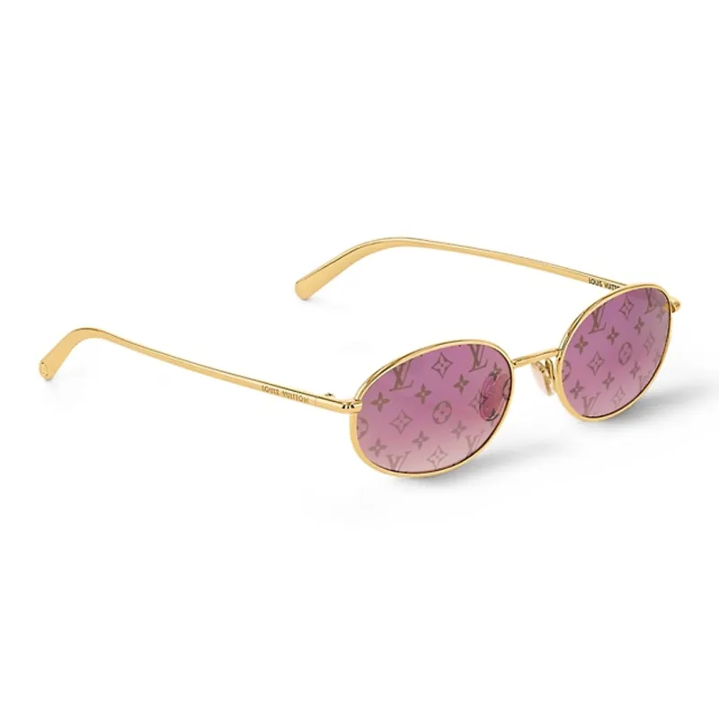 LOUIS VUITTON Oval Sunglasses Women's Gold-2