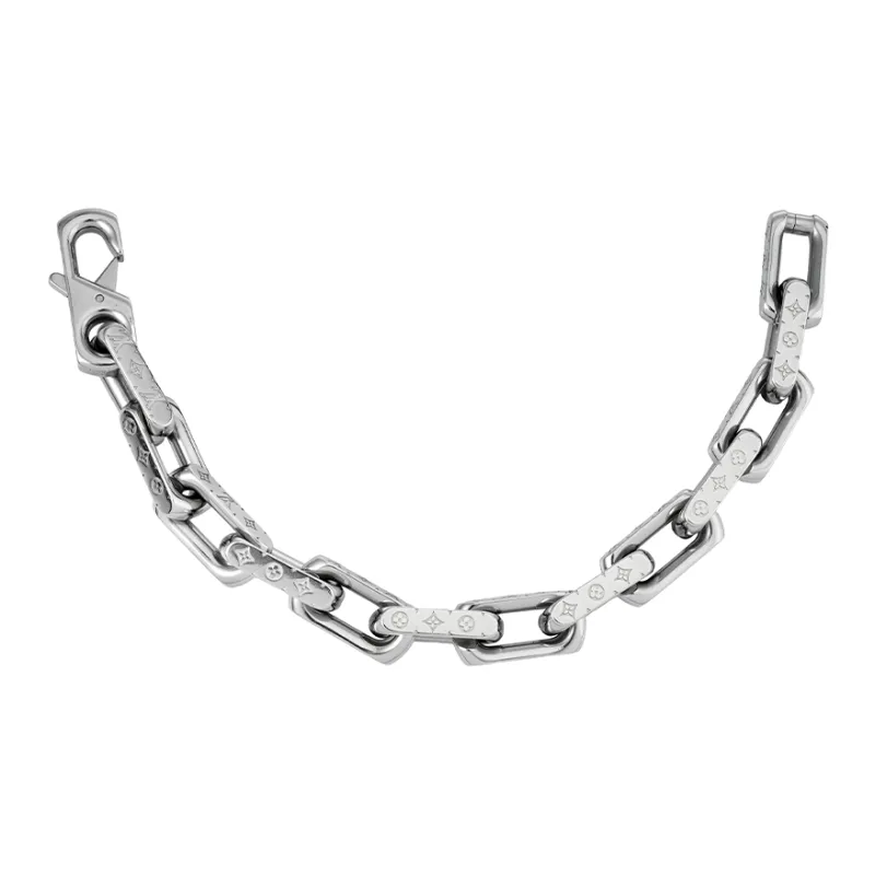 LOUIS VUITTON Chain Bracelet Engraved Monogram-2