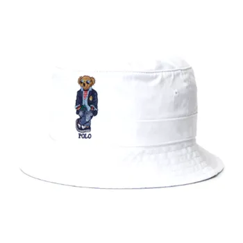 Polo Ralph Lauren Cotton, Polyester Bucket Hats Unisex White