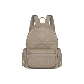 DIOR Maxicannage Calfskin Backpack Men's Beige