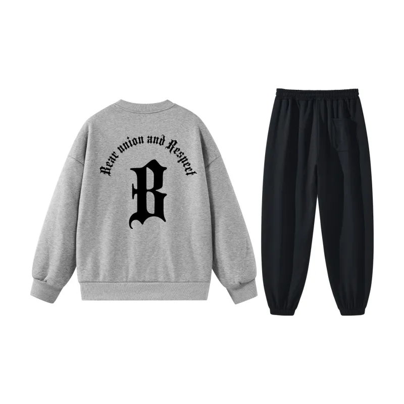 BEAR UNION Sweatshirt Set Fall Unisex-14