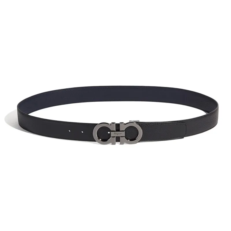 Ferragamo Gancini Buckle-fastening Leather Belt-0