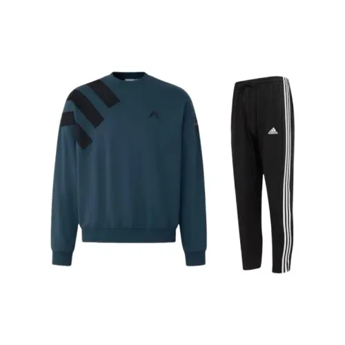 Adidas Originals AE FOUNDATION Sweatshirt Set Men Arctic Ice Blue/Black