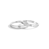 Silver-Lifetime with You Couple Rings