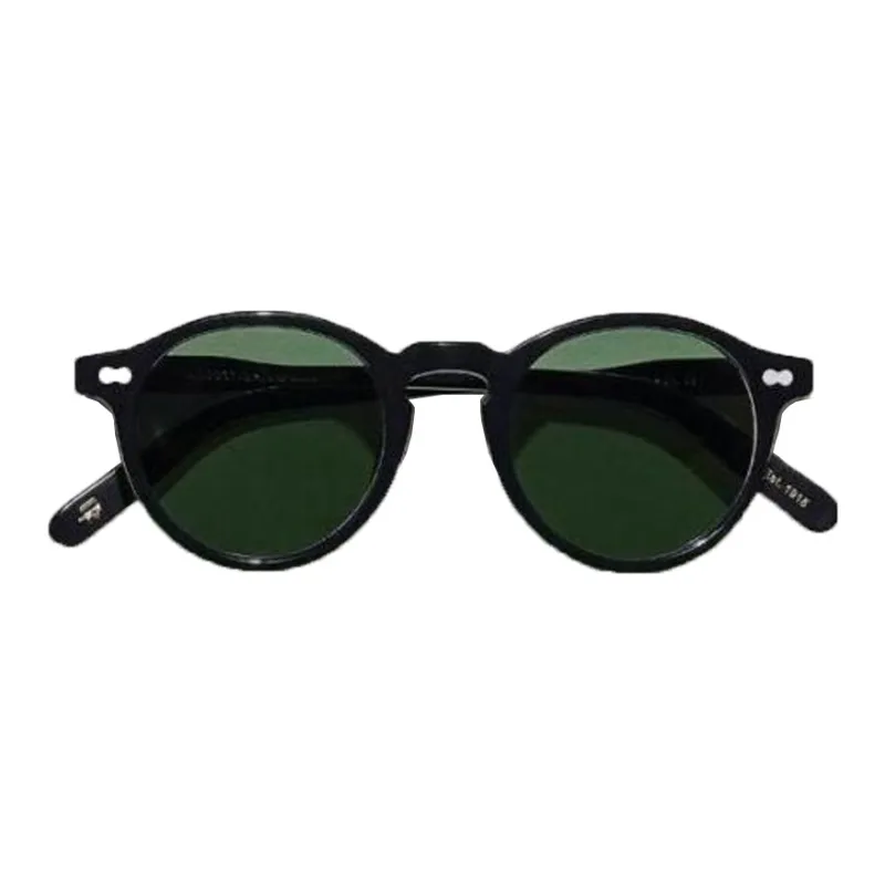 MOSCOT Acetate Irregular Shape Sunglasses Men's Black-1