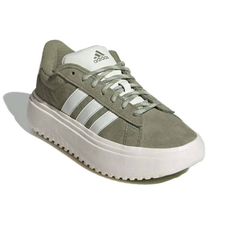 Adidas GRAND COURT PLATFORM Low Top Casual Shoes Women's Green White-2