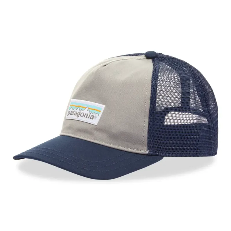 Patagonia Organic Cotton Recycled Polyester Mesh Baseball Caps Women's Gray/Blue-0