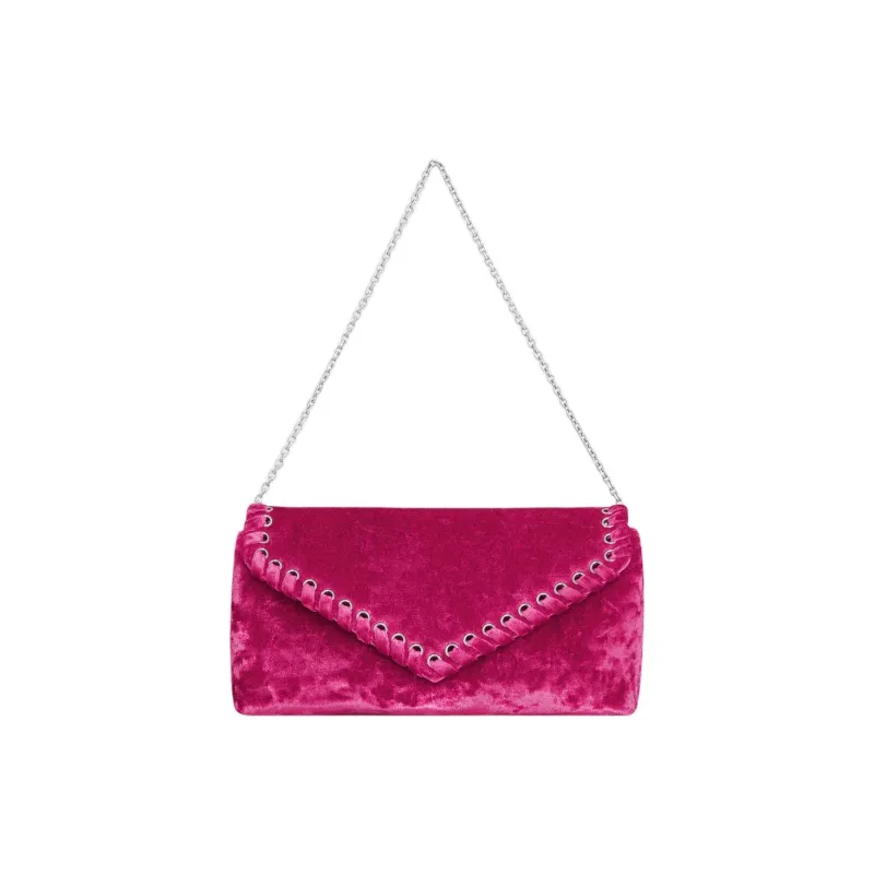 REBECCA MINKOFF Velvet Handbag Shoulder Bag Women's Bright Pink-0