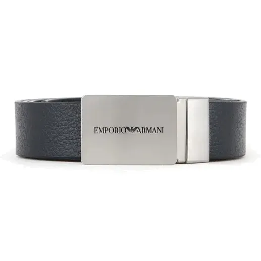 EMPORIO ARMANI Cow Leather Belts Men's Black Width 3cm-0