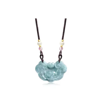 Best Wishes Bean Type Jadeite Necklaces Unisex