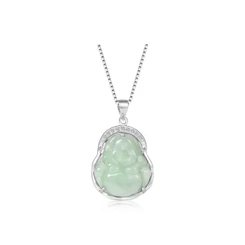 Best Wishes Bean Type Jadeite Necklaces Unisex