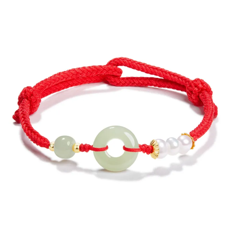 North Cain Hetian Jade Bracelets Unisex Pale Greenish White Jade-0
