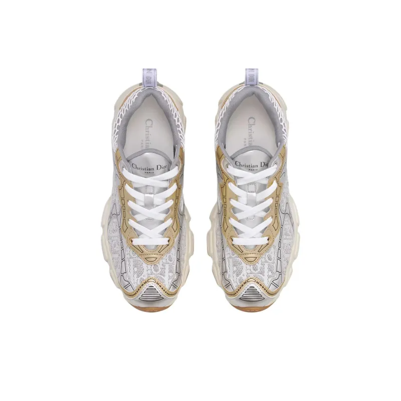 DIOR Vibe Low Top Casual Shoes Women's Silver-3