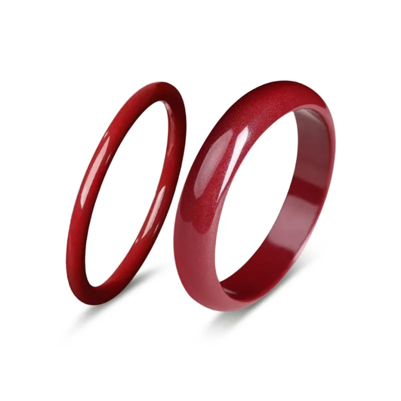 Inkopper Imitation Cinnabar Bangles Women's-2
