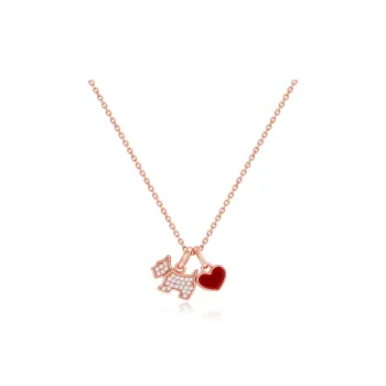 Agatha 925 Sterling Silver Collarbone Chain Necklace Women's Rose Gold