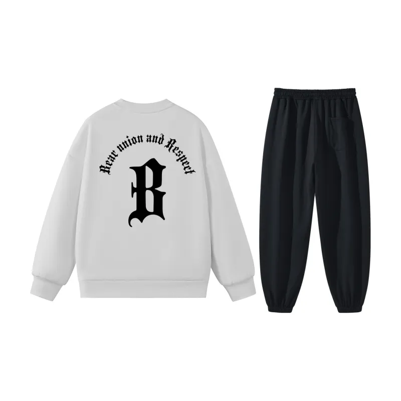BEAR UNION Sweatshirt Set Fall Unisex-8